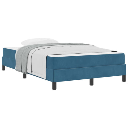 vidaXL Boxspringbett mit Matratze Dunkelblau 120 x 210 cm Stoff