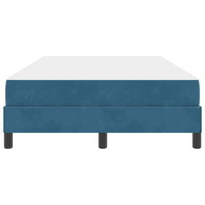 vidaXL Boxspringbett mit Matratze Dunkelblau 120 x 210 cm Stoff