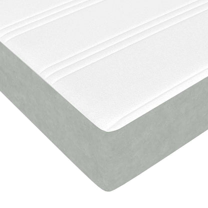 vidaXL Boxspringbett mit Matratze Hellgrau 180 x 210 cm Stoff