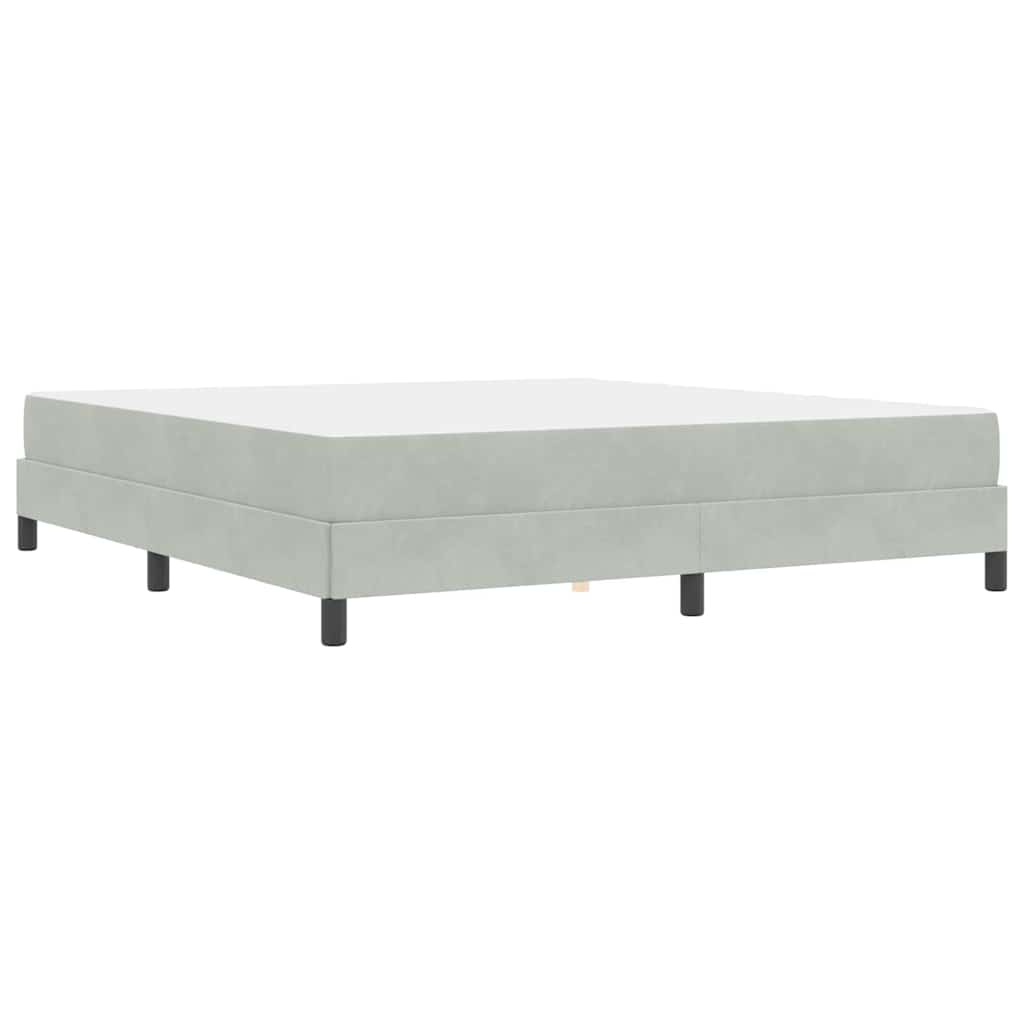 vidaXL Boxspringbett mit Matratze Hellgrau 180 x 210 cm Stoff