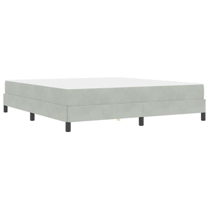 vidaXL Boxspringbett mit Matratze Hellgrau 180 x 210 cm Stoff