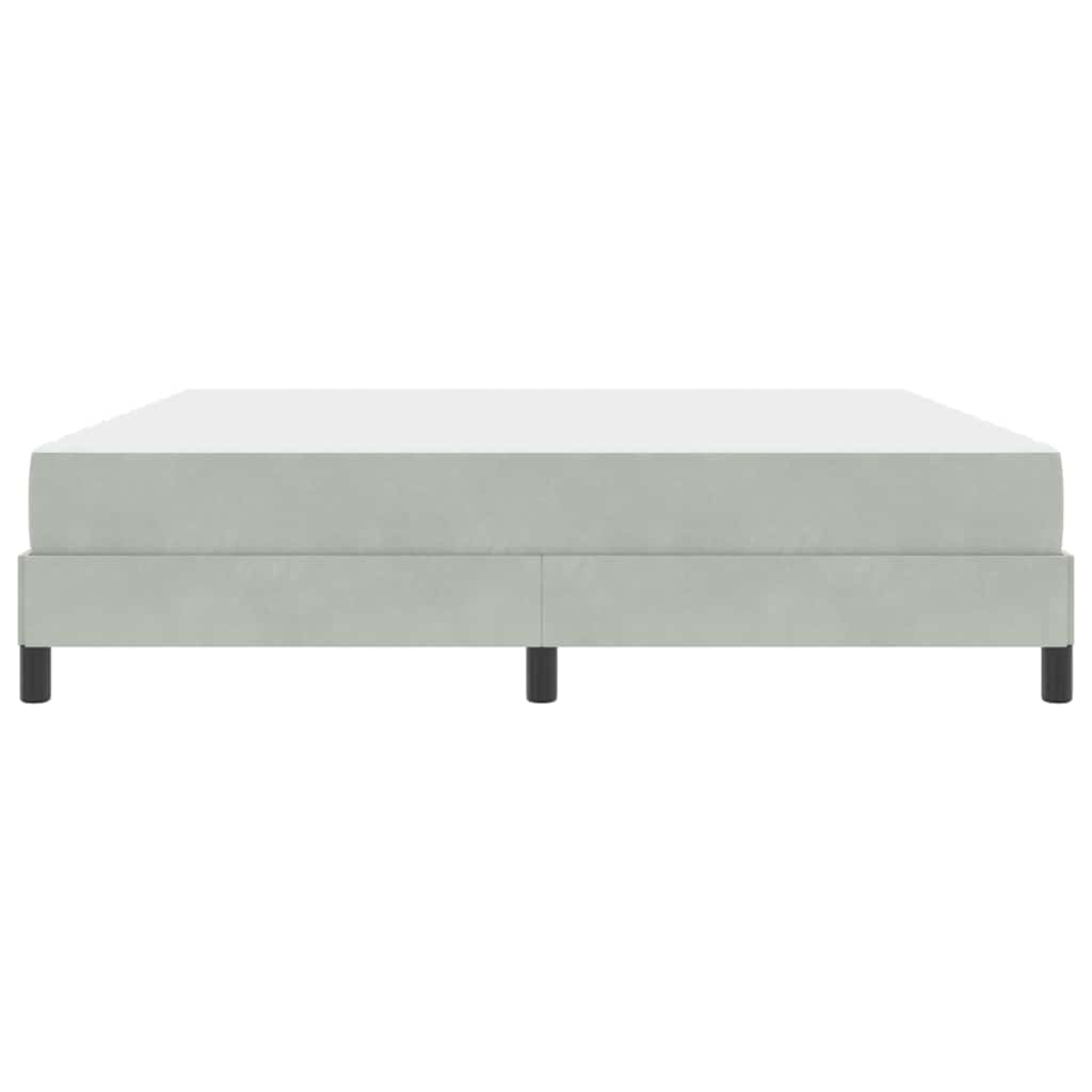 vidaXL Boxspringbett mit Matratze Hellgrau 180 x 210 cm Stoff