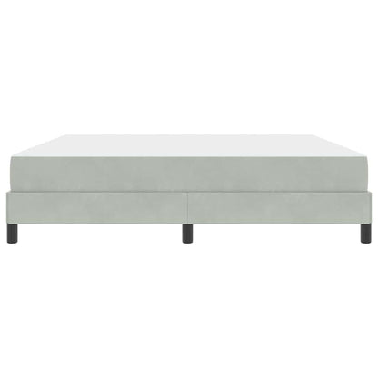 vidaXL Boxspringbett mit Matratze Hellgrau 180 x 210 cm Stoff