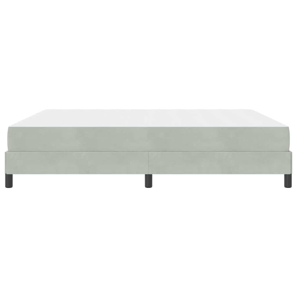 vidaXL Boxspringbett mit Matratze Hellgrau 180 x 210 cm Stoff