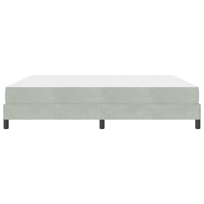 vidaXL Boxspringbett mit Matratze Hellgrau 180 x 210 cm Stoff