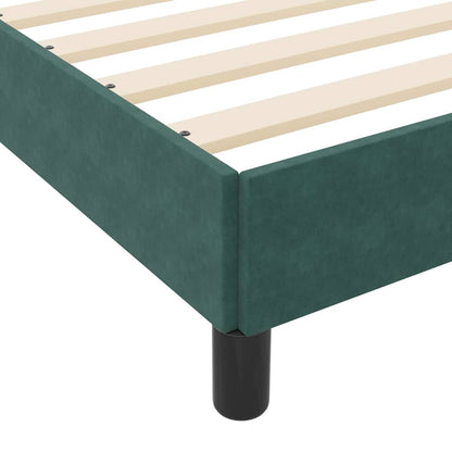 vidaXL Boxspringbett mit Matratze Dunkelgrün 180 x 210 cm Stoff