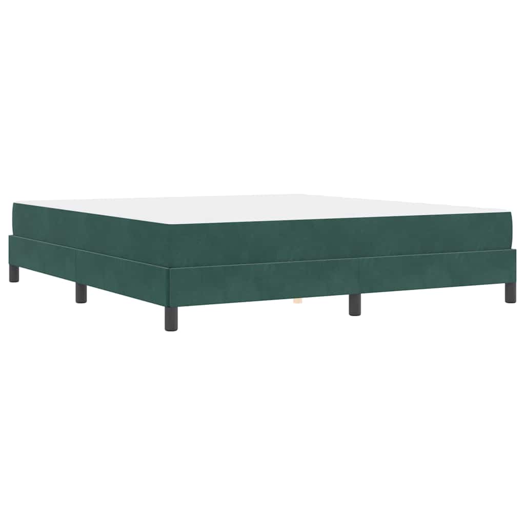 vidaXL Boxspringbett mit Matratze Dunkelgrün 180 x 210 cm Stoff