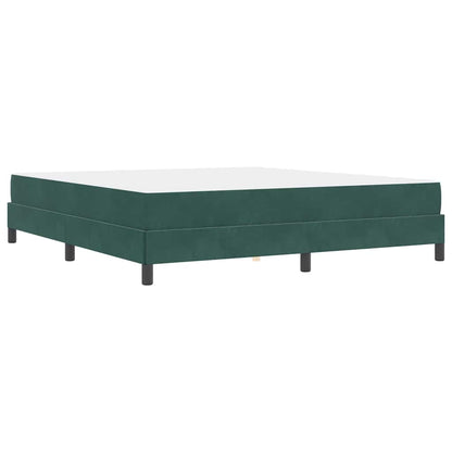 vidaXL Boxspringbett mit Matratze Dunkelgrün 180 x 210 cm Stoff