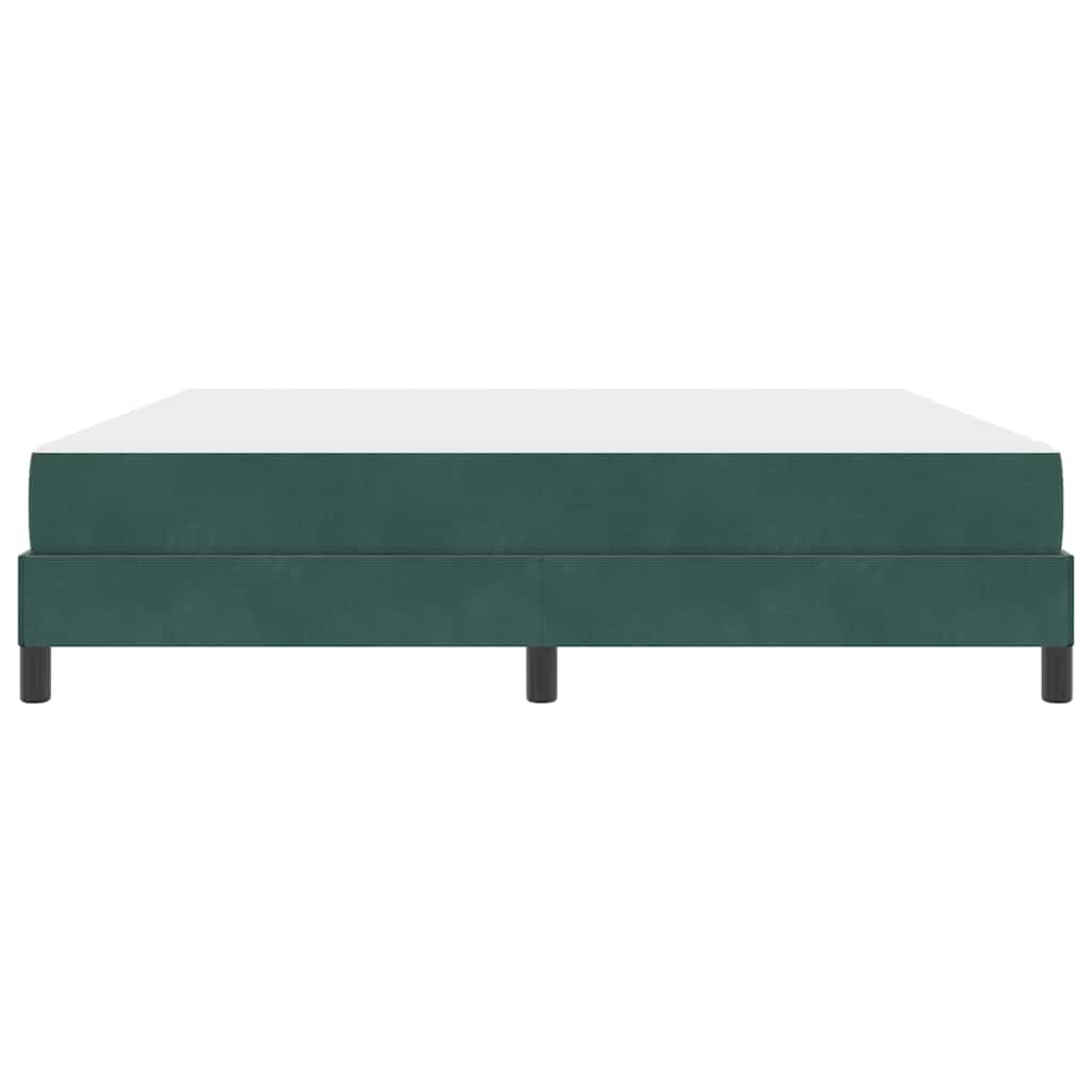 vidaXL Boxspringbett mit Matratze Dunkelgrün 180 x 210 cm Stoff
