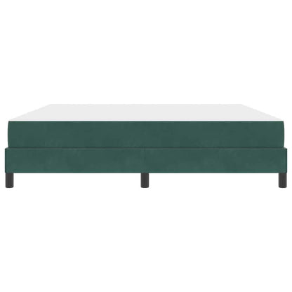 vidaXL Boxspringbett mit Matratze Dunkelgrün 180 x 210 cm Stoff