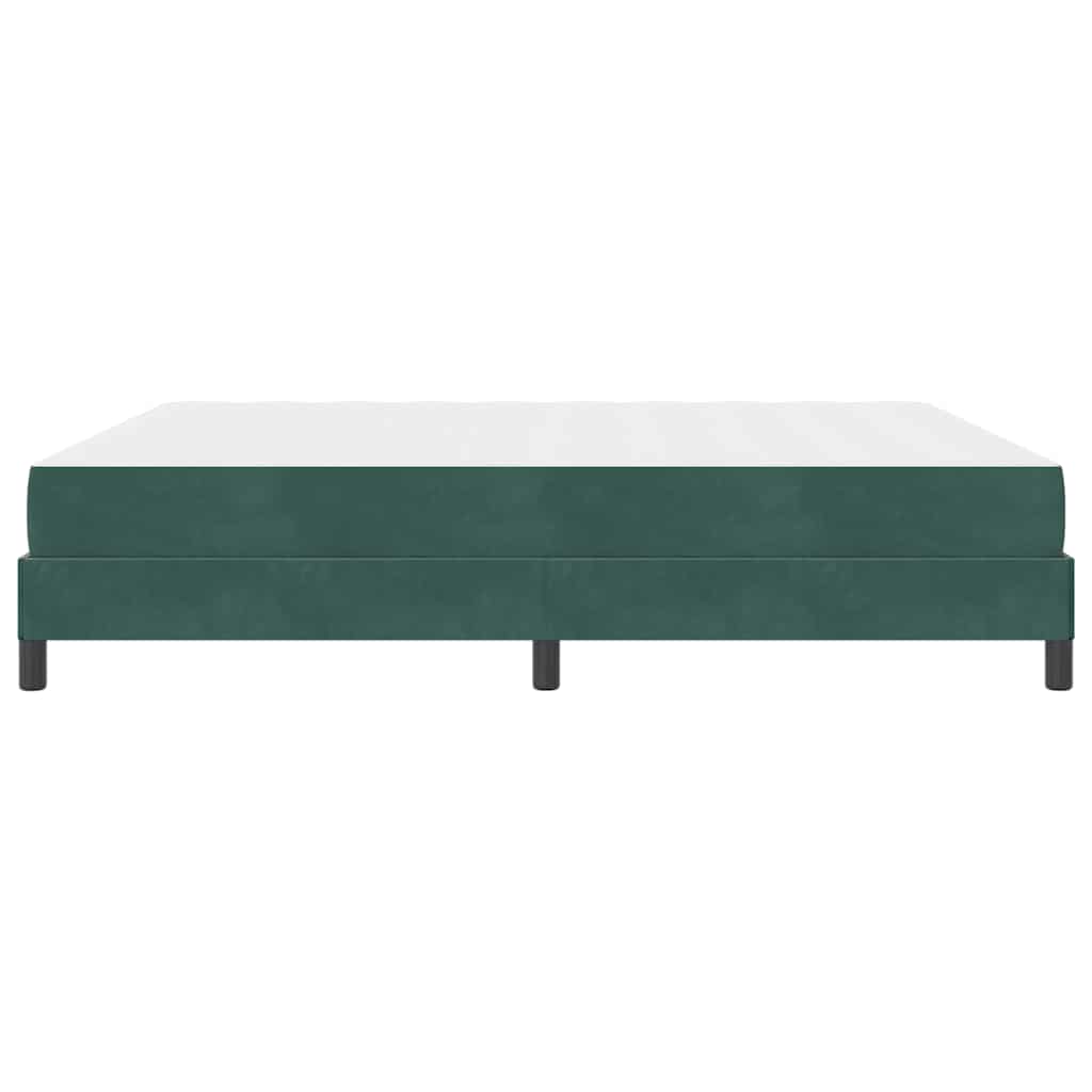 vidaXL Boxspringbett mit Matratze Dunkelgrün 180 x 210 cm Stoff