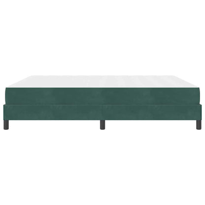 vidaXL Boxspringbett mit Matratze Dunkelgrün 180 x 210 cm Stoff