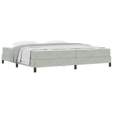 vidaXL Boxspringbett mit Matratze Hellgrau 200 x 210 cm Stoff