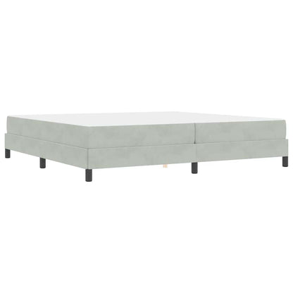 vidaXL Boxspringbett mit Matratze Hellgrau 200 x 210 cm Stoff