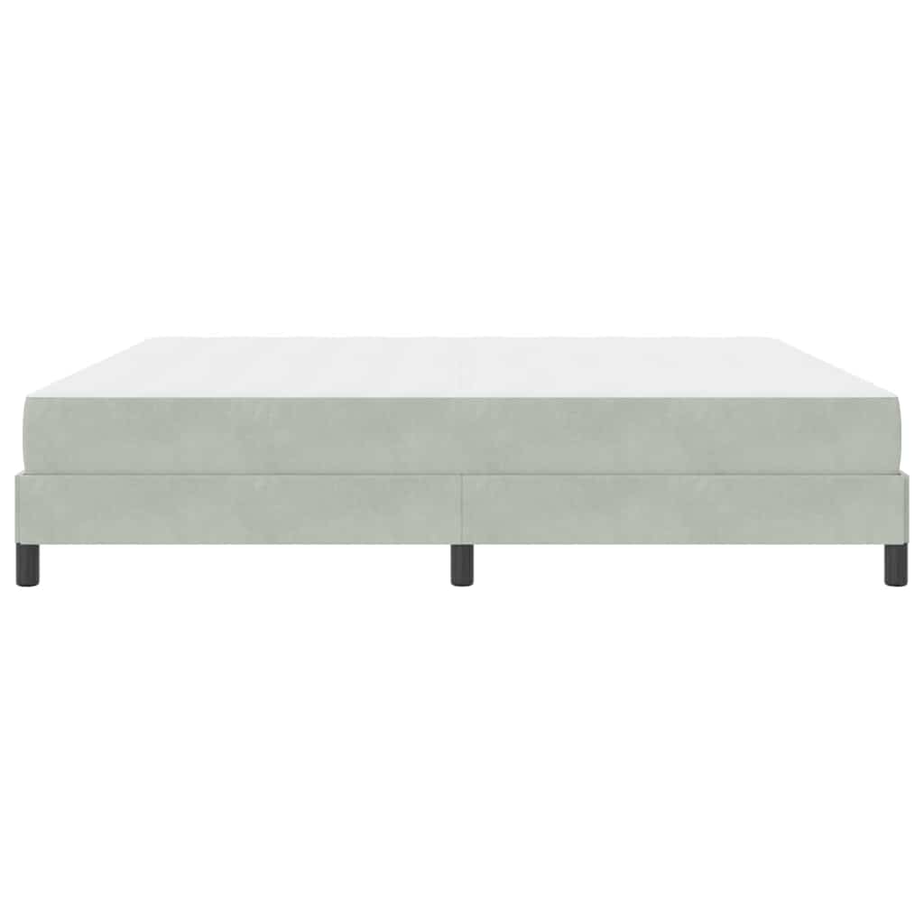 vidaXL Boxspringbett mit Matratze Hellgrau 200 x 210 cm Stoff
