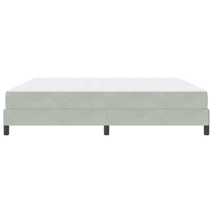 vidaXL Boxspringbett mit Matratze Hellgrau 200 x 210 cm Stoff