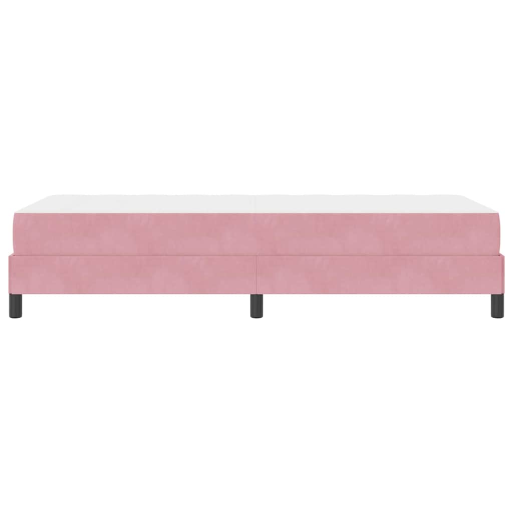 Boxspringbett mit Matratze Rosa 80 x 220 cm Stoff
