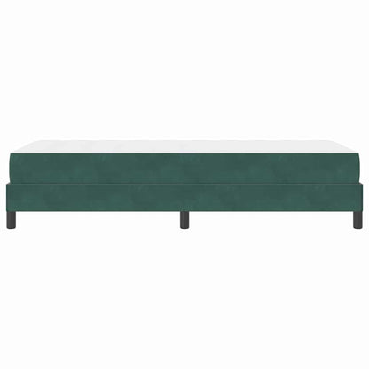 vidaXL Boxspringbett mit Matratze Dunkelgrün 90 x 220 cm Stoff