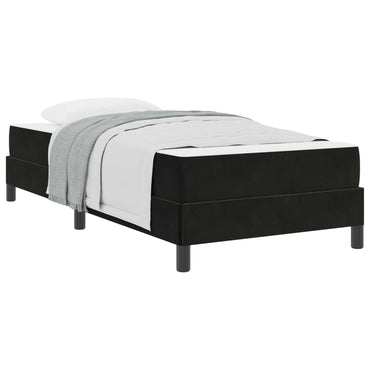 vidaXL Boxspringbett mit Matratze Schwarz 100 x 220 cm Stoff