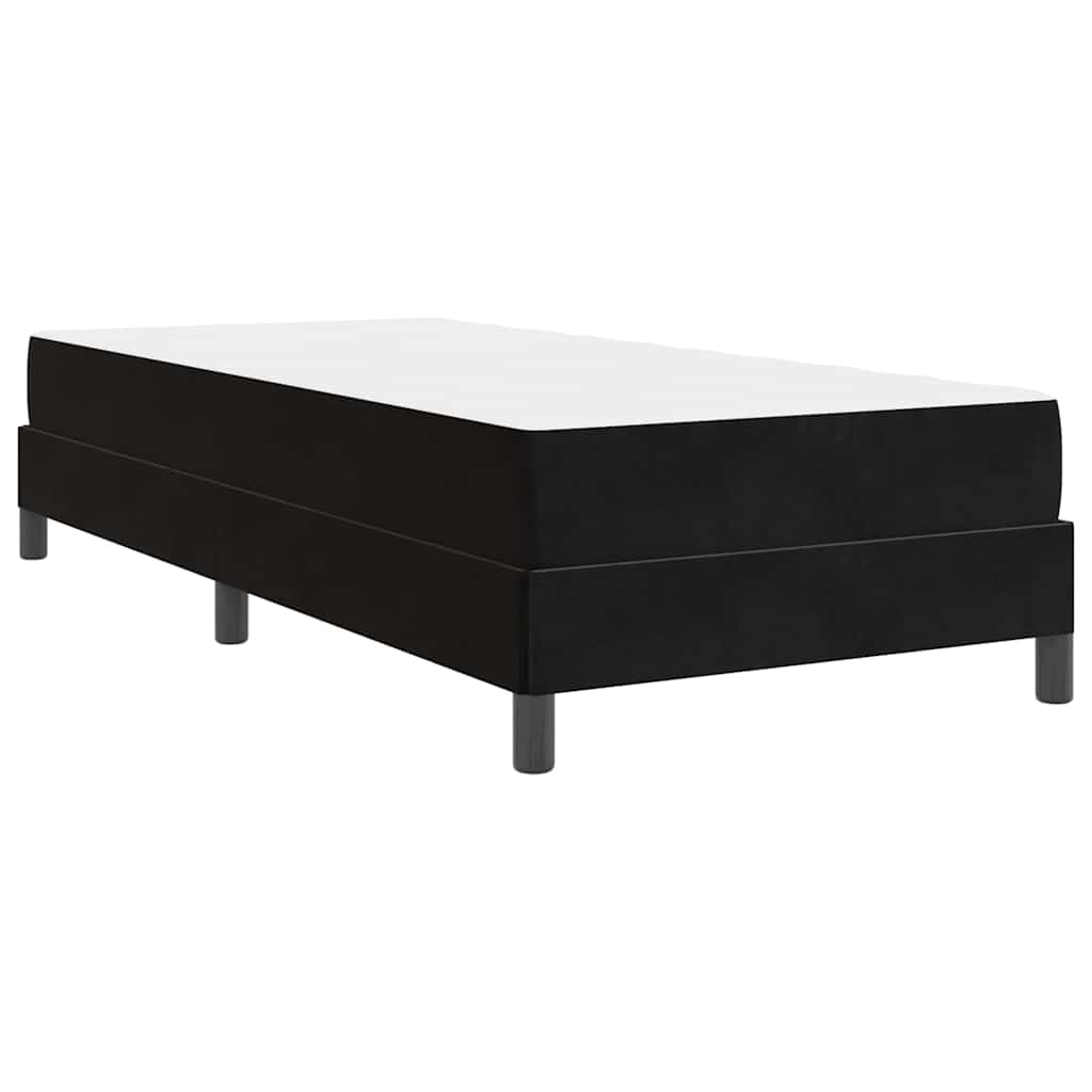 vidaXL Boxspringbett mit Matratze Schwarz 100 x 220 cm Stoff