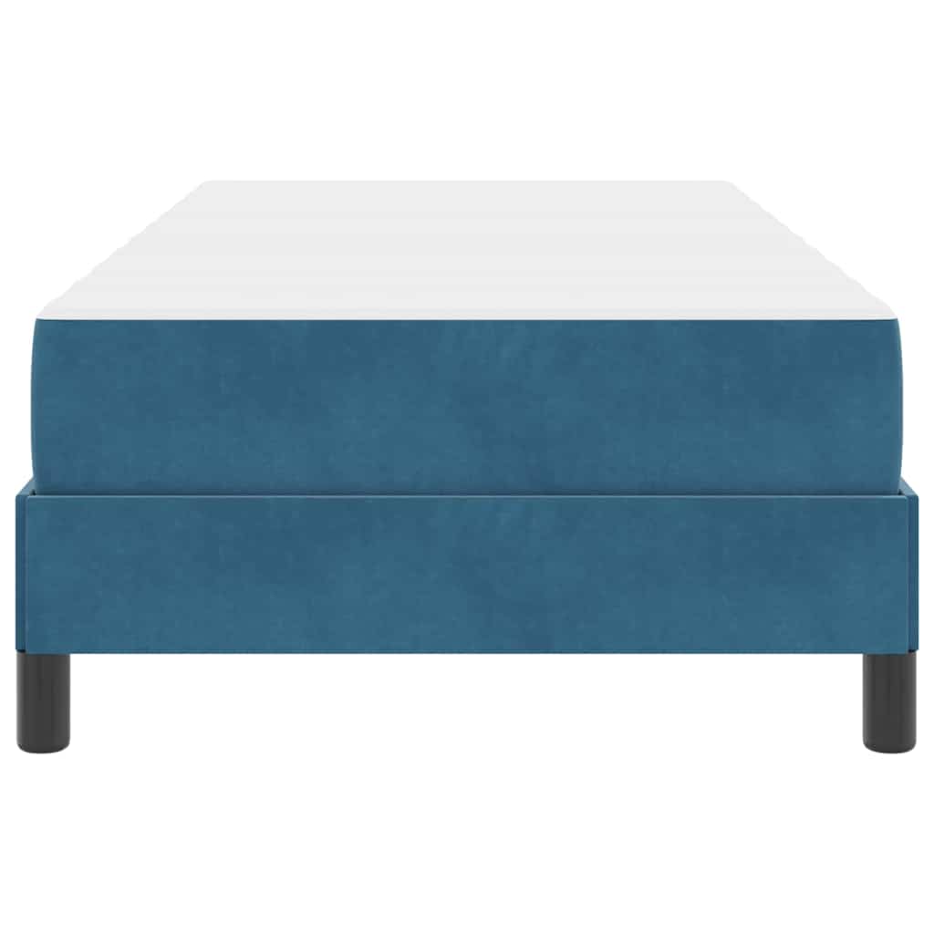 vidaXL Boxspringbett mit Matratze Dunkelblau 100 x 220 cm Stoff