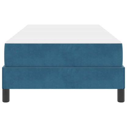 vidaXL Boxspringbett mit Matratze Dunkelblau 100 x 220 cm Stoff