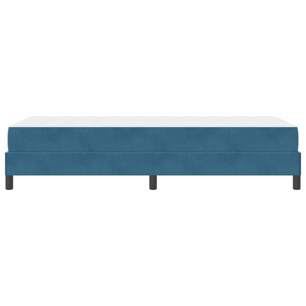 vidaXL Boxspringbett mit Matratze Dunkelblau 100 x 220 cm Stoff