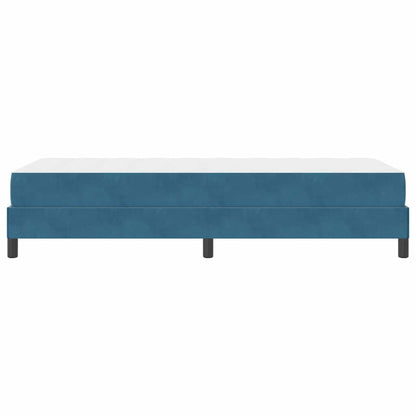 vidaXL Boxspringbett mit Matratze Dunkelblau 100 x 220 cm Stoff