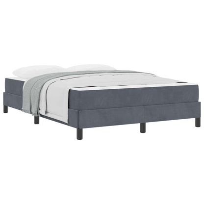 Boxspringbett mit Matratze Dunkelgrau 140 x 220 cm Stoff