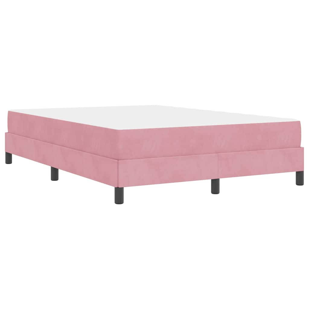 Boxspringbett mit Matratze Rosa 140 x 220 cm Stoff