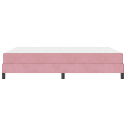 Boxspringbett mit Matratze Rosa 140 x 220 cm Stoff