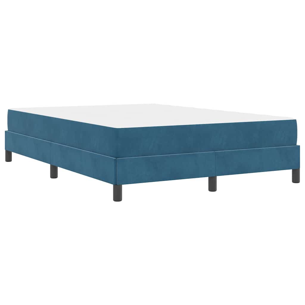 vidaXL Boxspringbett mit Matratze Dunkelblau 160 x 220 cm Stoff