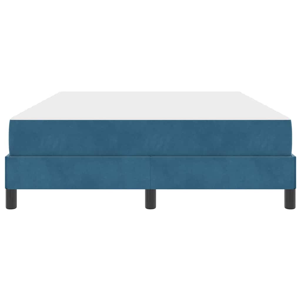 vidaXL Boxspringbett mit Matratze Dunkelblau 160 x 220 cm Stoff