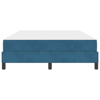 vidaXL Boxspringbett mit Matratze Dunkelblau 160 x 220 cm Stoff