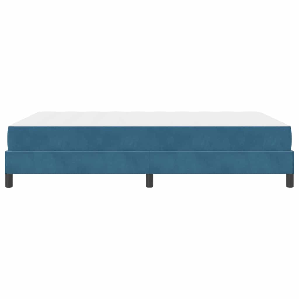 vidaXL Boxspringbett mit Matratze Dunkelblau 160 x 220 cm Stoff