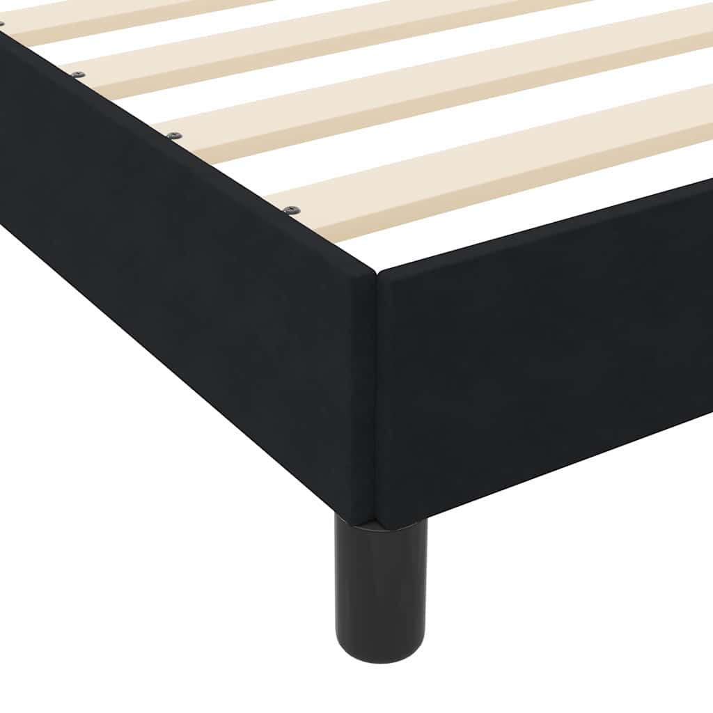 vidaXL Boxspringbett mit Matratze Schwarz 180 x 220 cm Stoff
