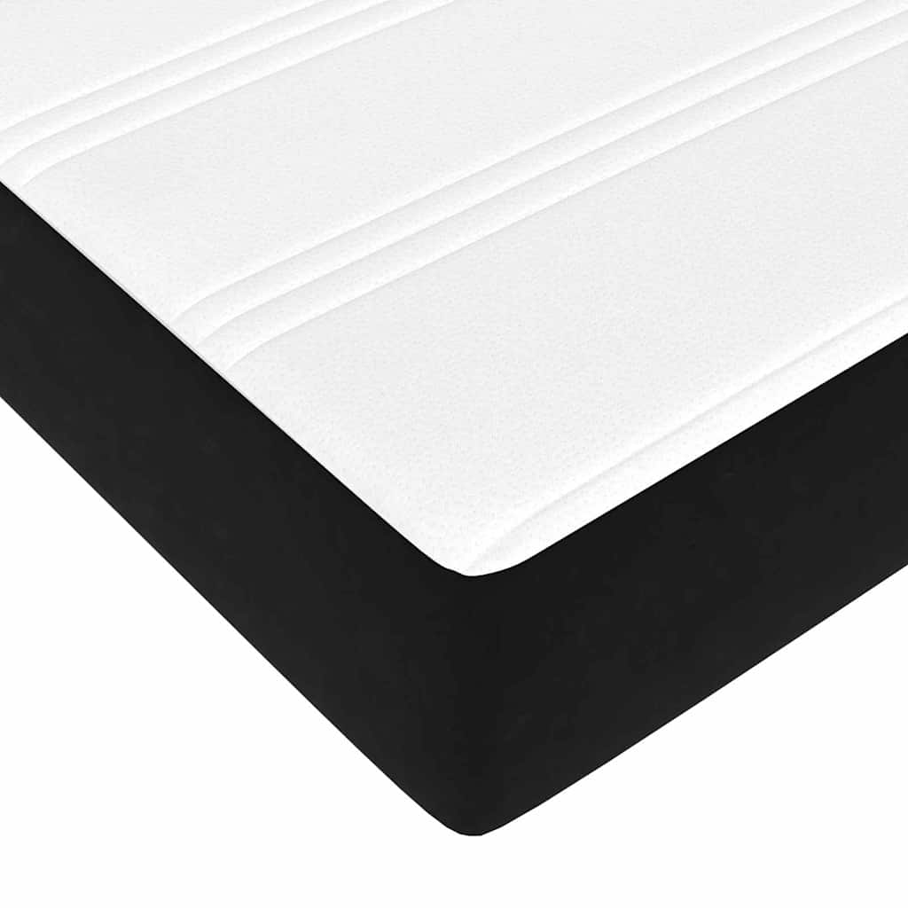 vidaXL Boxspringbett mit Matratze Schwarz 180 x 220 cm Stoff