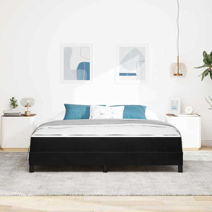 vidaXL Boxspringbett mit Matratze Schwarz 180 x 220 cm Stoff