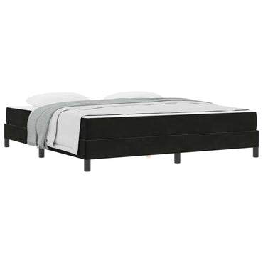 vidaXL Boxspringbett mit Matratze Schwarz 180 x 220 cm Stoff