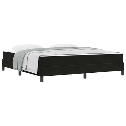 vidaXL Boxspringbett mit Matratze Schwarz 180 x 220 cm Stoff