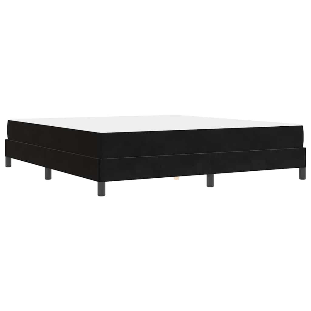 vidaXL Boxspringbett mit Matratze Schwarz 180 x 220 cm Stoff