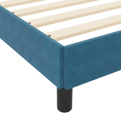 vidaXL Boxspringbett mit Matratze Dunkelblau 180 x 220 cm Stoff