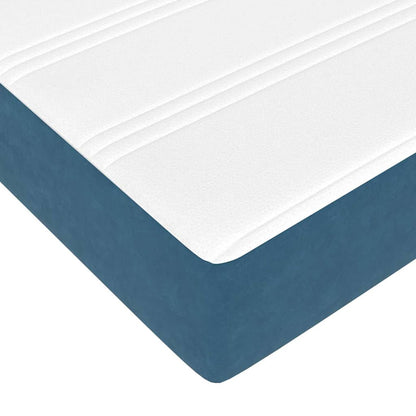 vidaXL Boxspringbett mit Matratze Dunkelblau 180 x 220 cm Stoff