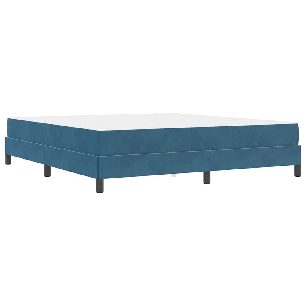 vidaXL Boxspringbett mit Matratze Dunkelblau 180 x 220 cm Stoff