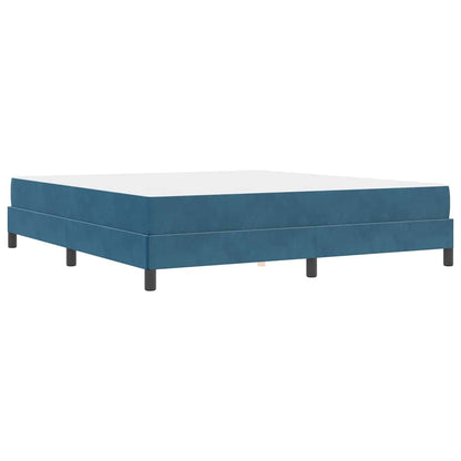 vidaXL Boxspringbett mit Matratze Dunkelblau 180 x 220 cm Stoff