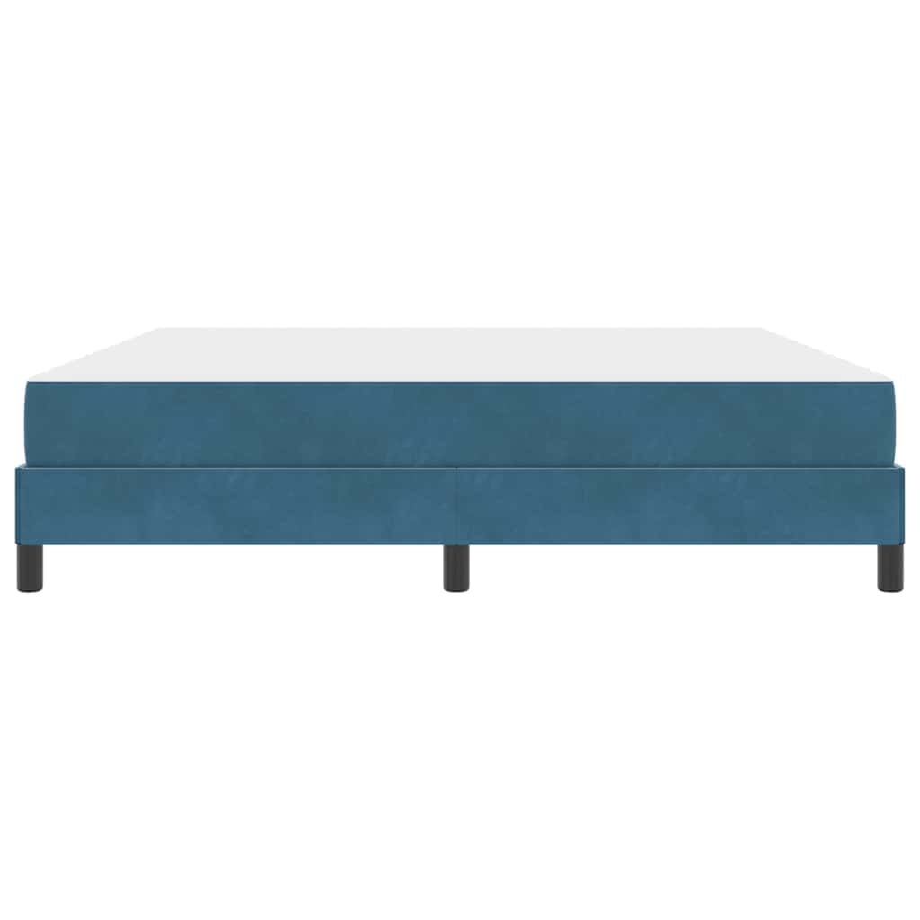 vidaXL Boxspringbett mit Matratze Dunkelblau 180 x 220 cm Stoff