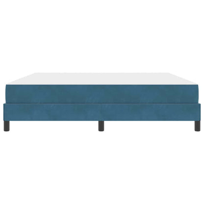 vidaXL Boxspringbett mit Matratze Dunkelblau 180 x 220 cm Stoff