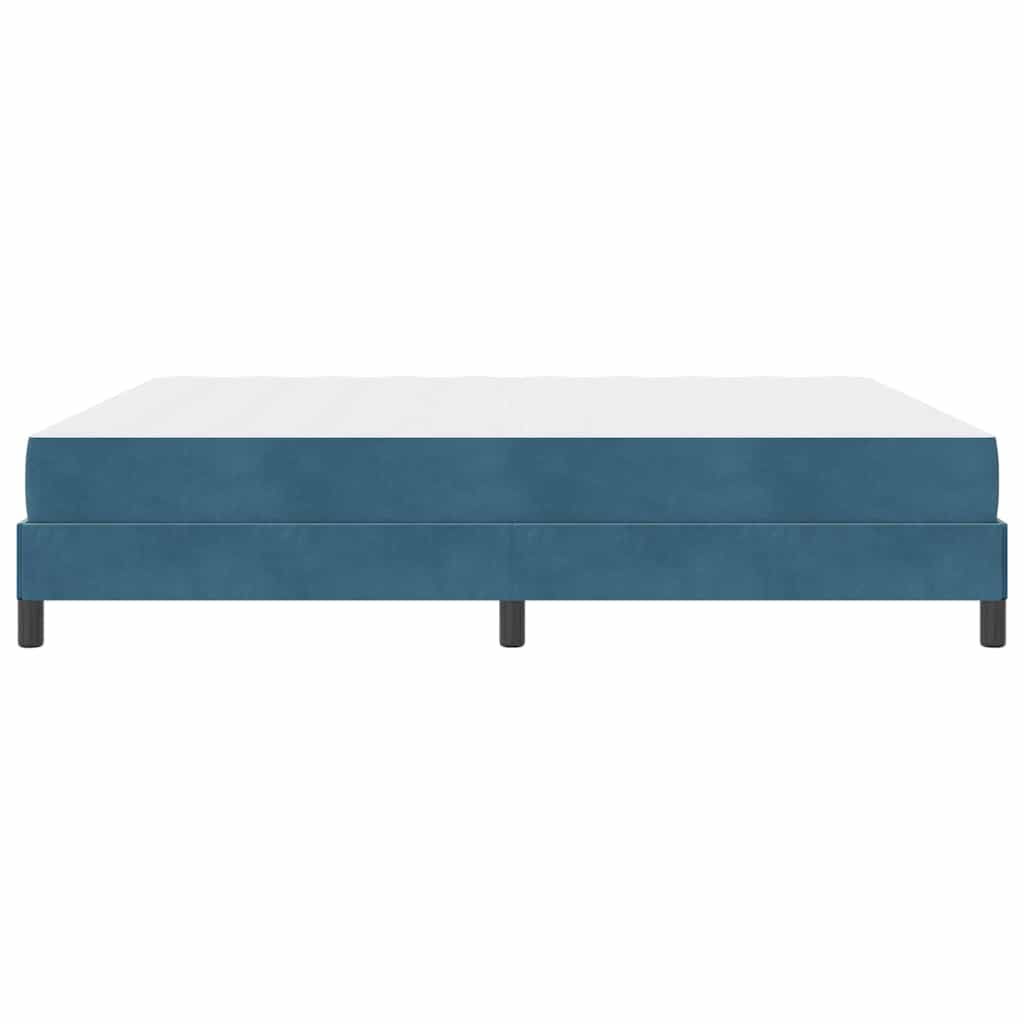 vidaXL Boxspringbett mit Matratze Dunkelblau 180 x 220 cm Stoff