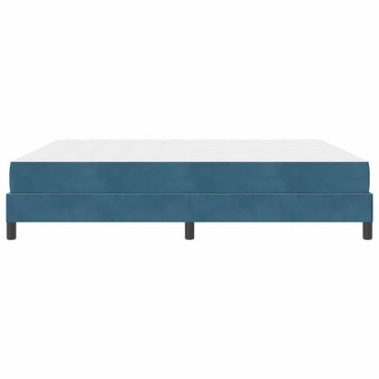 vidaXL Boxspringbett mit Matratze Dunkelblau 180 x 220 cm Stoff