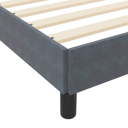 vidaXL Boxspringbett mit Matratze Dunkelgrau 200 x 220 cm Stoff